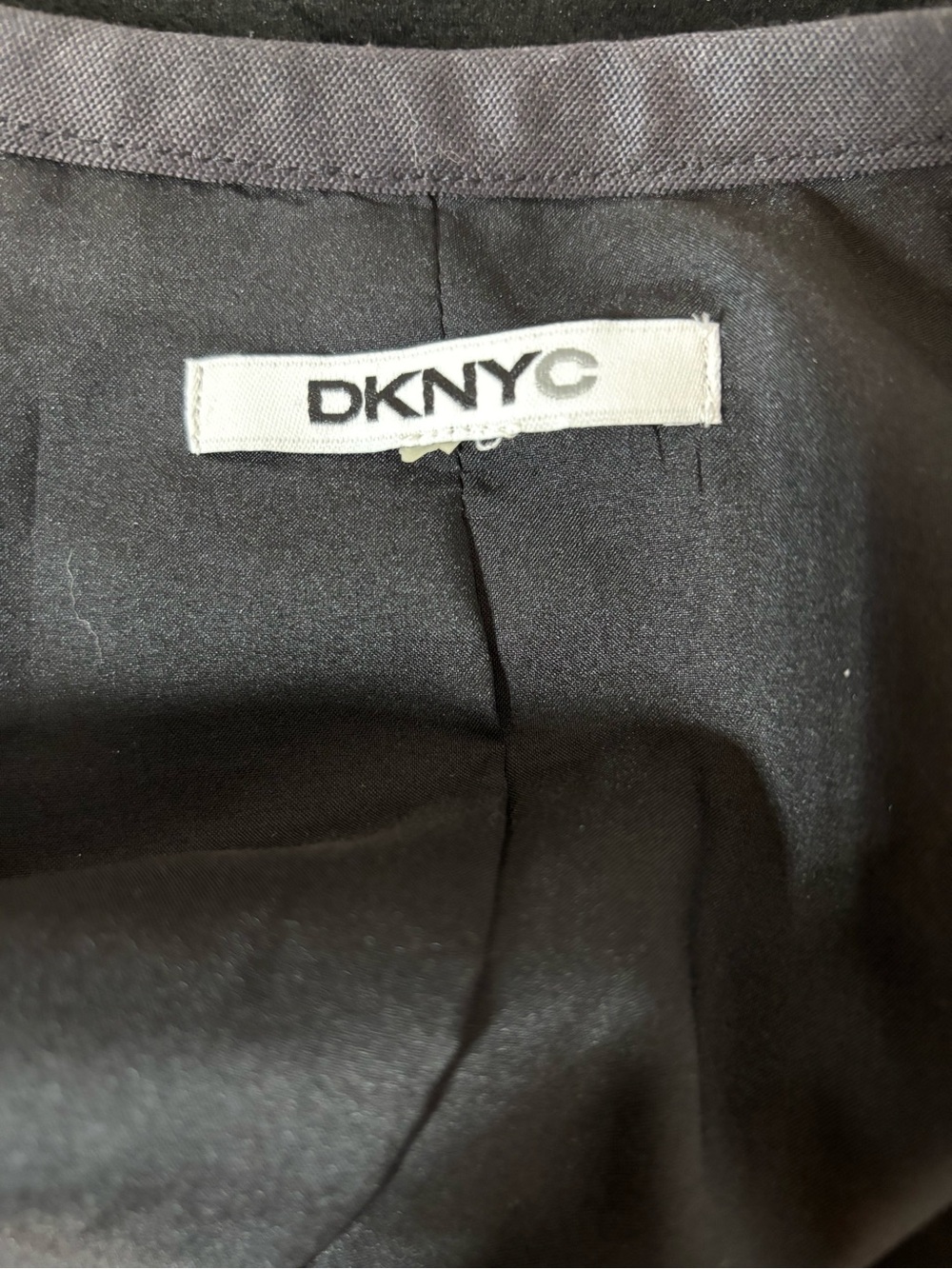 DKNYC Gray Tweed Zip-Front Blazer with Black Trim - Picture 11 of 14